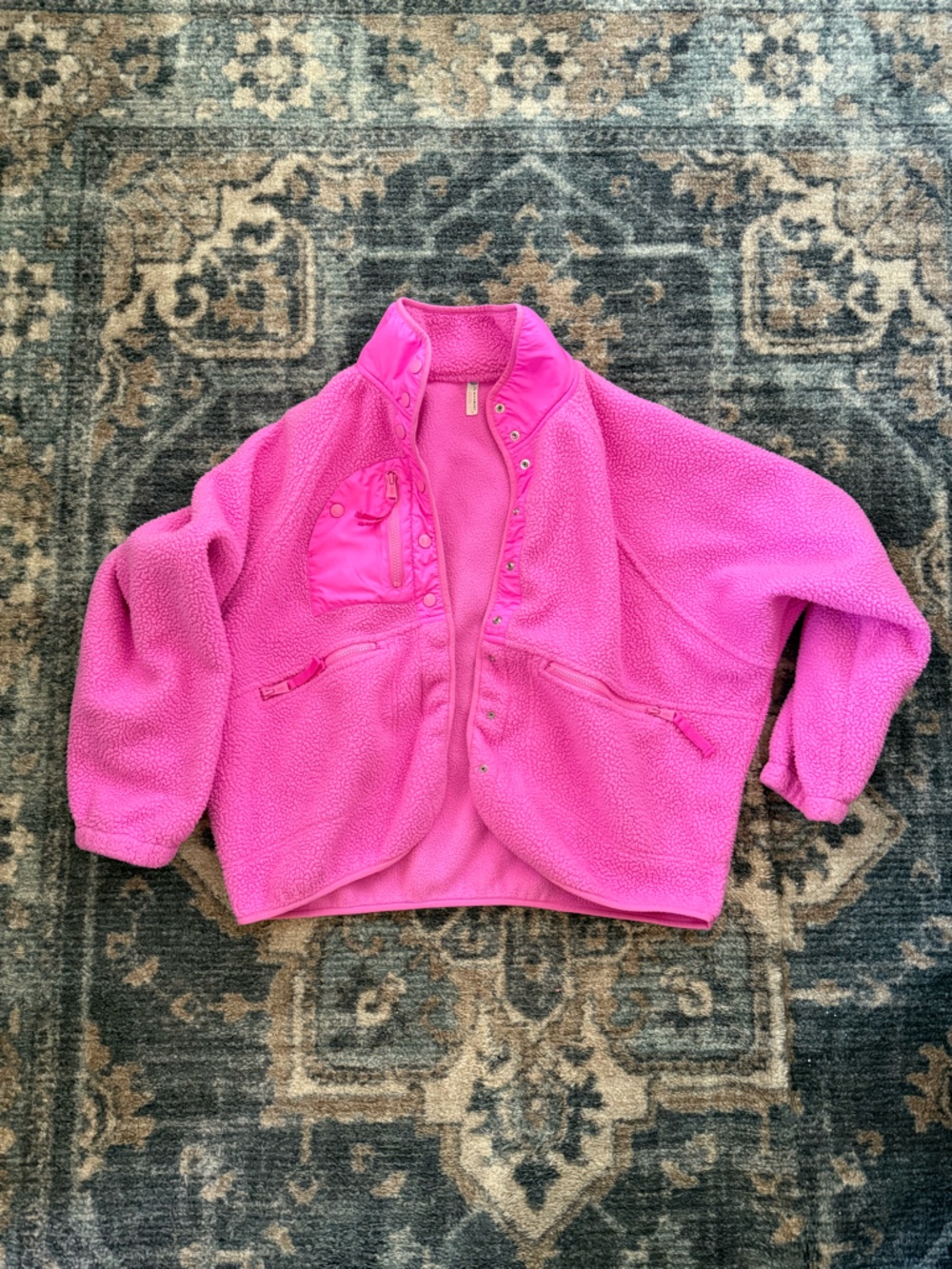 Bright Pink Free People Sweater